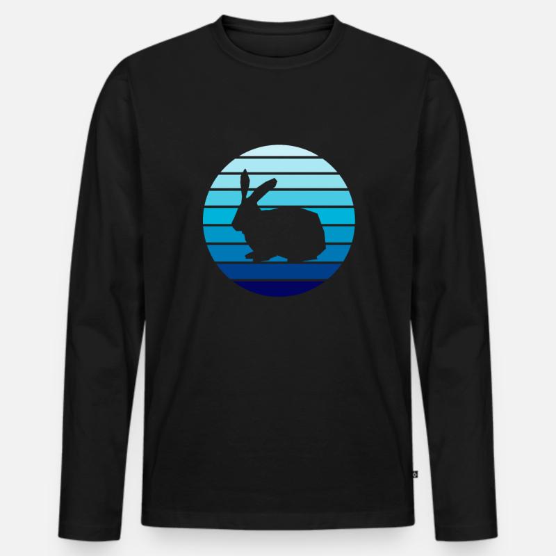 Rabbit Rabbit - Men's Premium Organic Long Sleeve Shirt - black