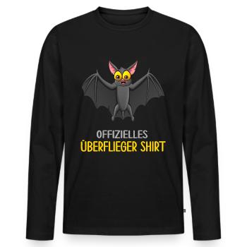 überflieger ultimativer top abräumer klassenbeste - Männer Premium Bio Langarmshirt - Schwarz - Vorne - Nico (187cm)