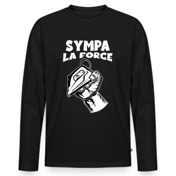 Sympa La Force MMA Boxe Arts Martiaux - T-shirt manches longues Premium bio Homme - noir - Devant - Nico (187cm)