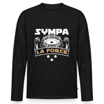 Fun Strength MMA Boxing Martial Arts - Men's Premium Organic Long Sleeve Shirt - black - Front - Nico (187cm)