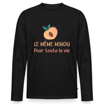 Marriage Man Funny Humor EVG Foufoune Minou - Men's Premium Organic Long Sleeve Shirt - black - Front - Nico (187cm)