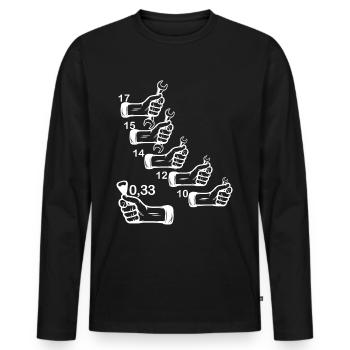 Beer Apéro Homme Mécanique Papa Tonton - Men's Premium Organic Long Sleeve Shirt - black - Front - Nico (187cm)