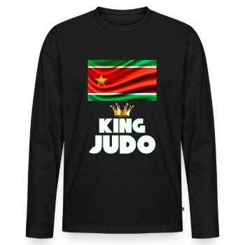King Judo Guadeloupe Champion West Indies Pride - Men's Premium Organic Long Sleeve Shirt - black - Front - Nico (187cm)