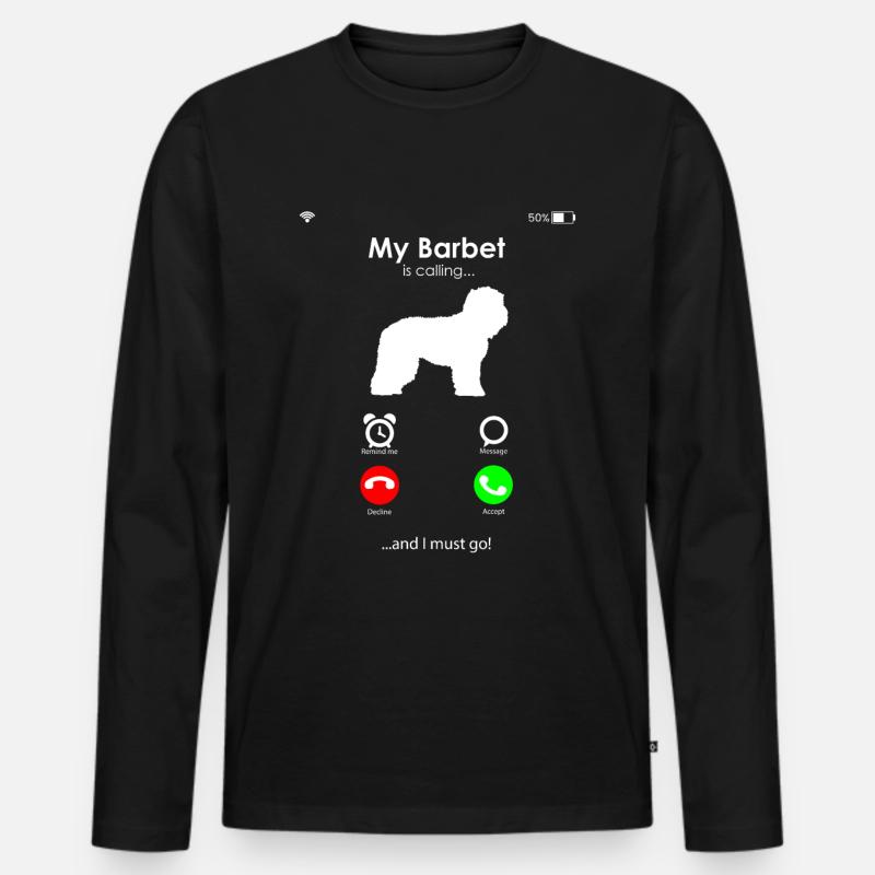 Barbet - Männer Premium Bio Langarmshirt - Schwarz