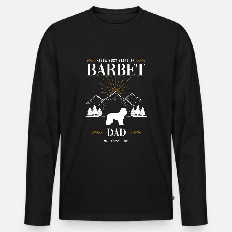 Barbet - Männer Premium Bio Langarmshirt - Schwarz