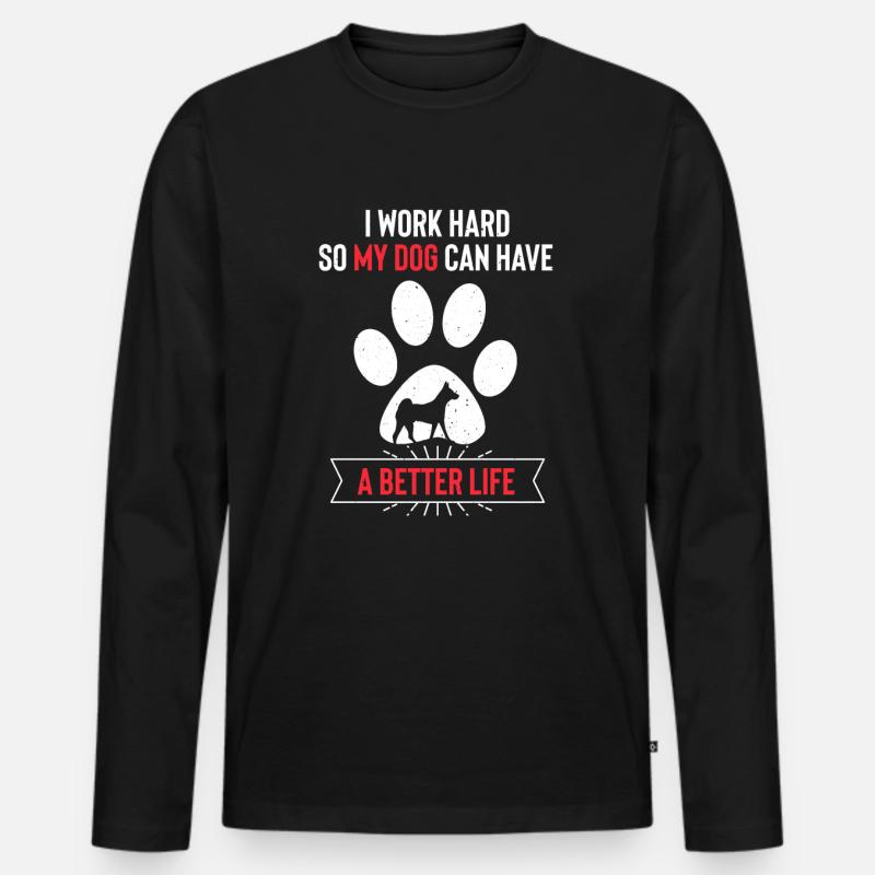 Basenji - Männer Premium Bio Langarmshirt - Schwarz
