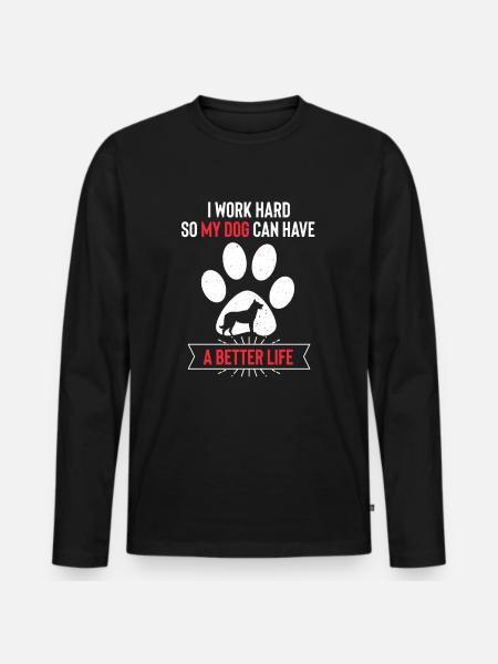 Beauceron - Men's Premium Organic Long Sleeve Shirt - black