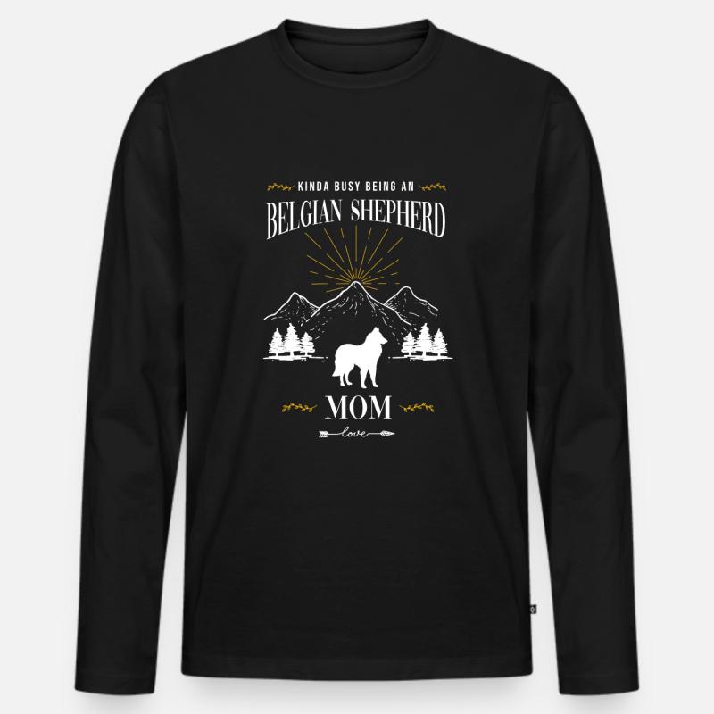 Belgischer Schäferhund - Männer Premium Bio Langarmshirt - Schwarz