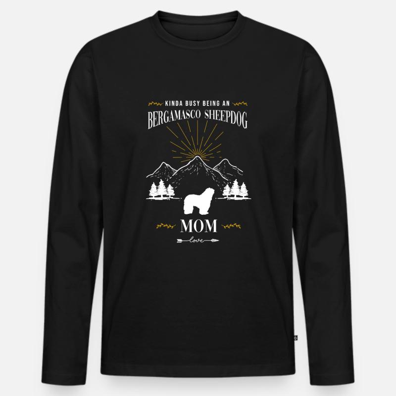 Bergamasker Hirtenhund - Männer Premium Bio Langarmshirt - Schwarz