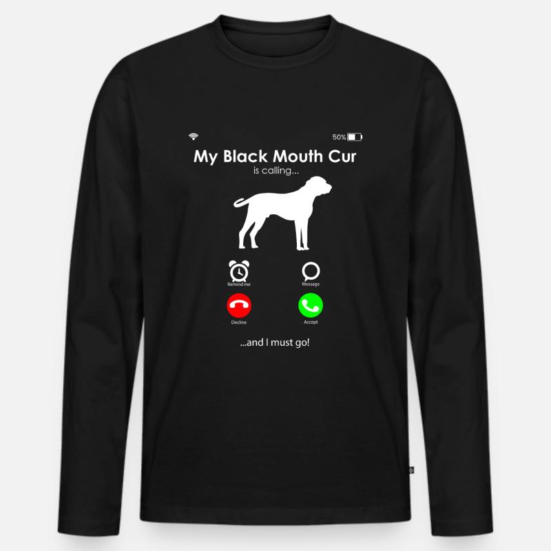 Black Mouth Cur - Männer Premium Bio Langarmshirt - Schwarz
