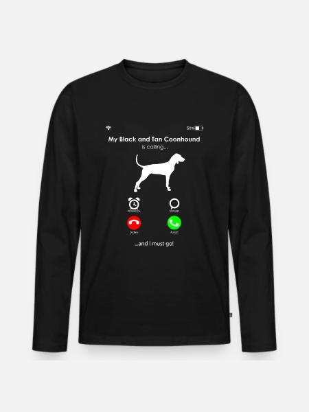Black and Tan Coonhound - Men's Premium Organic Long Sleeve Shirt - black