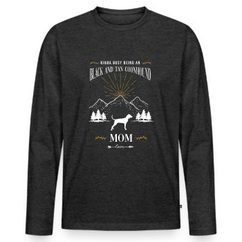 Black and Tan Coonhound - Men's Premium Organic Long Sleeve Shirt - heather anthracite - Front - Nico (187cm)