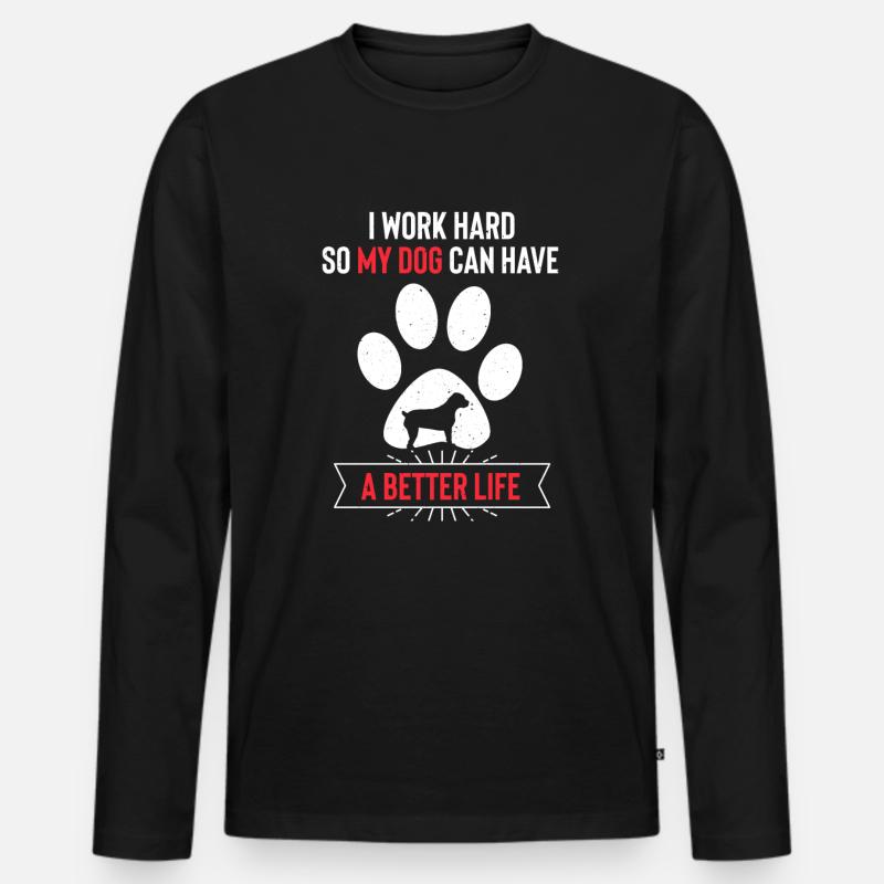 Boerboel - Männer Premium Bio Langarmshirt - Schwarz