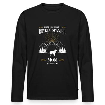 Boykin Spaniel - Männer Premium Bio Langarmshirt - Schwarz - Vorne - Nico (187cm)