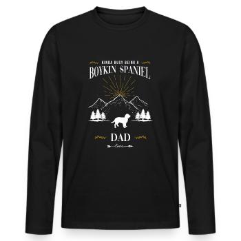 Boykin Spaniel - Männer Premium Bio Langarmshirt - Schwarz - Vorne - Nico (187cm)