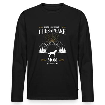 Retriever de la baie de Chesapeake - T-shirt manches longues Premium bio Homme - noir - Devant - Nico (187cm)