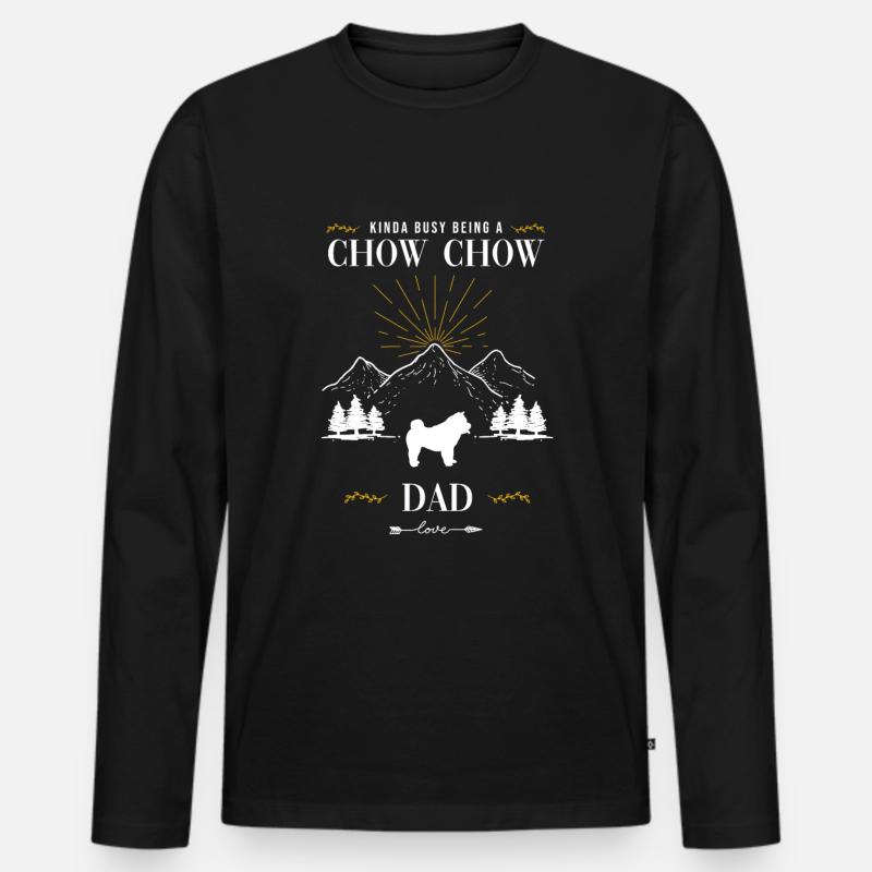 Chow Chow - Männer Premium Bio Langarmshirt - Schwarz