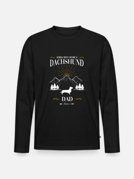 Dachshund - Men's Premium Organic Long Sleeve Shirt - black