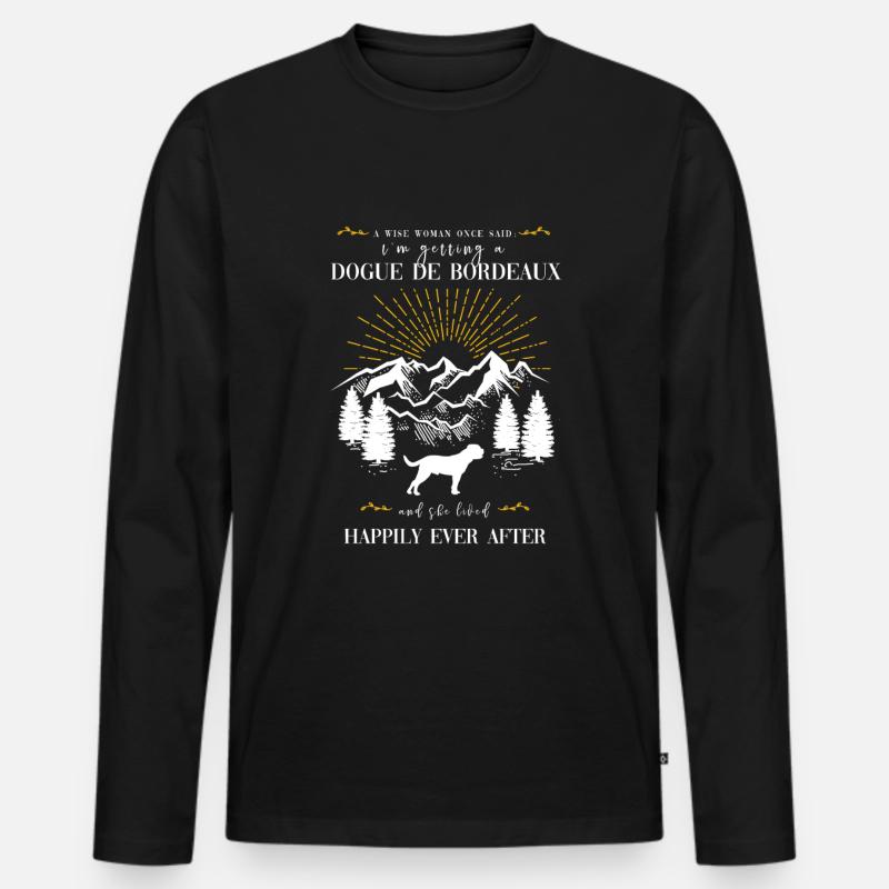 Bordeauxdogge - Männer Premium Bio Langarmshirt - Schwarz