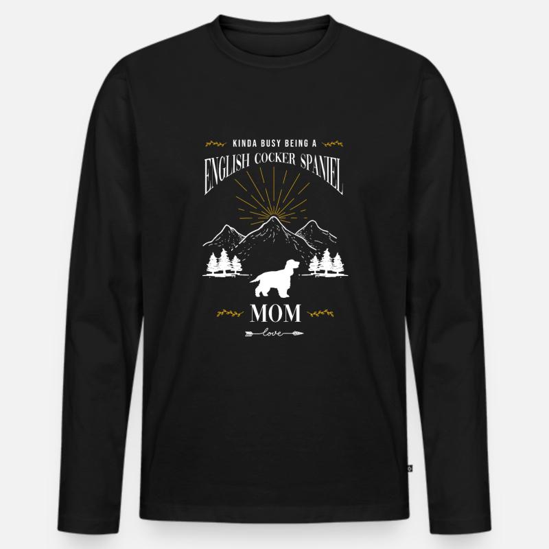 English Cocker Spaniel - Männer Premium Bio Langarmshirt - Schwarz