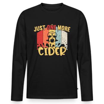 Just one more Cider / Cider - Men's Premium Organic Long Sleeve Shirt - black - Front - Nico (187cm)