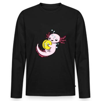 Axolotl Becken Musikinstrument Orchester Becken - Männer Premium Bio Langarmshirt - Schwarz - Vorne - Nico (187cm)