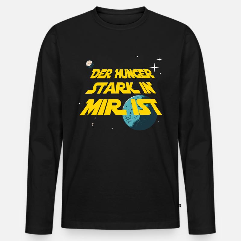 Grillschürze - Lustiger Joda Spruch - Männer Premium Bio Langarmshirt - Schwarz