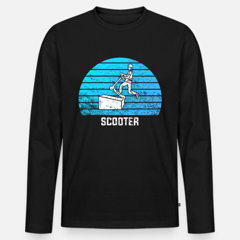 Freestyle Roller - Männer Premium Bio Langarmshirt - Schwarz