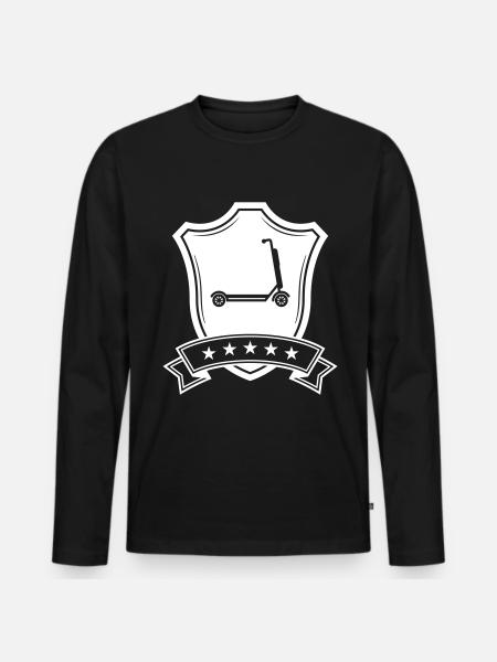 E-roller Wappen - Männer Premium Bio Langarmshirt - Schwarz