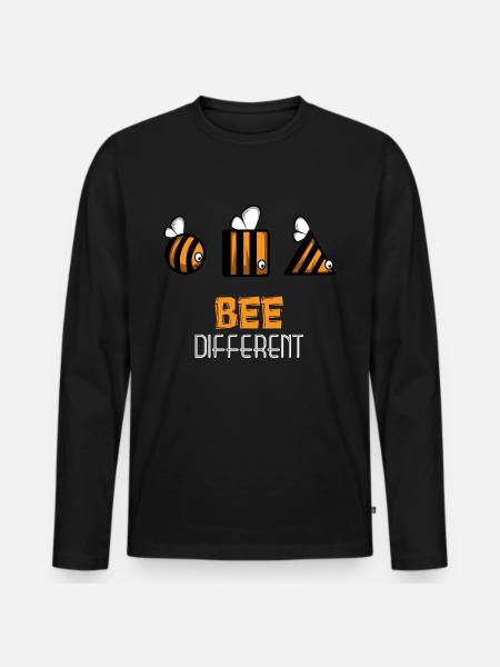 Bee Differents Différents et uniques - T-shirt manches longues Premium bio Homme - noir