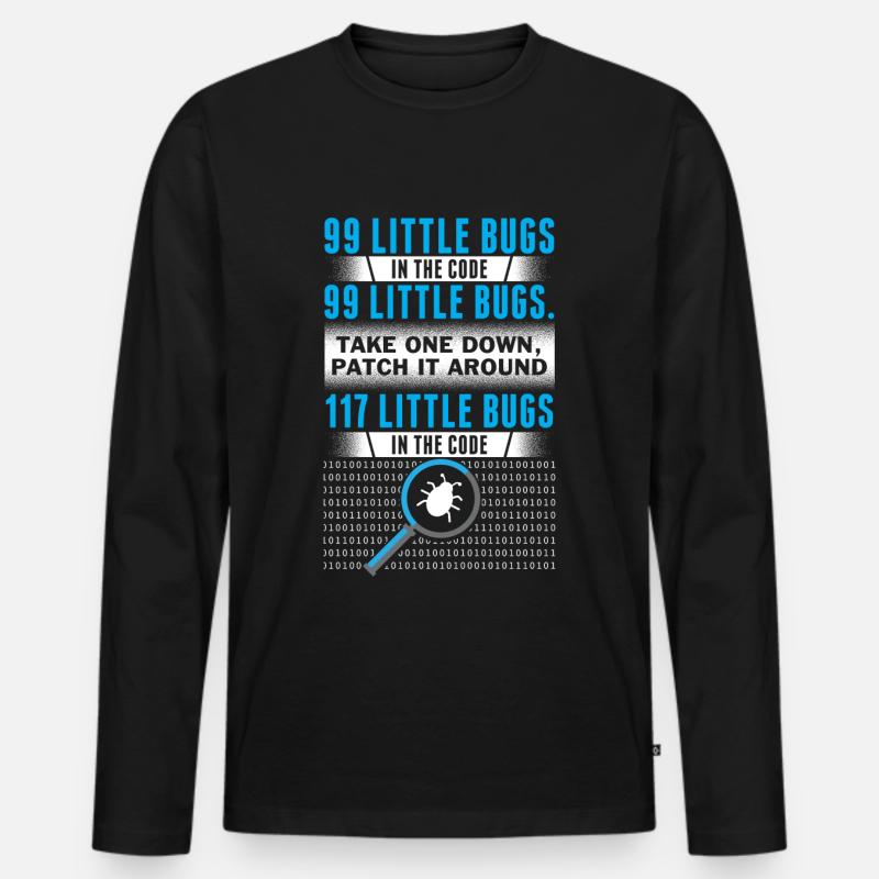 Les programmeurs code informatique cadeau d'ordinateur T-shirt manches longues Premium bio Homme