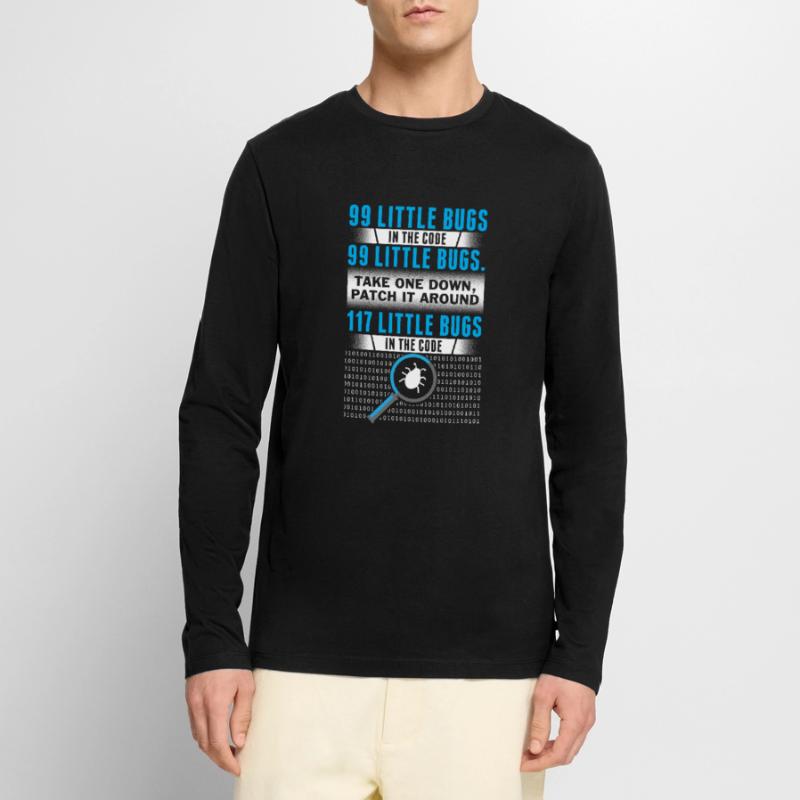 Les programmeurs code informatique cadeau d'ordinateur T-shirt manches longues Premium bio Homme