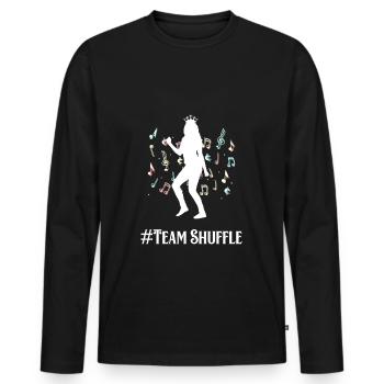 Team Shuffle Dance Dance Disco Techno Gift - Men's Premium Organic Long Sleeve Shirt - black - Front - Nico (187cm)