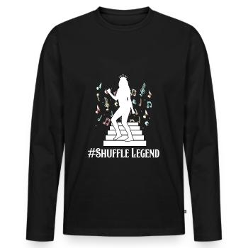 Shuffle Dance Legend Dance Queen Queen Gift - Men's Premium Organic Long Sleeve Shirt - black - Front - Nico (187cm)