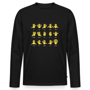 Mathematik Mathematiker Mathelehrer Funktionen - Männer Premium Bio Langarmshirt - Schwarz - Vorne - Nico (187cm)