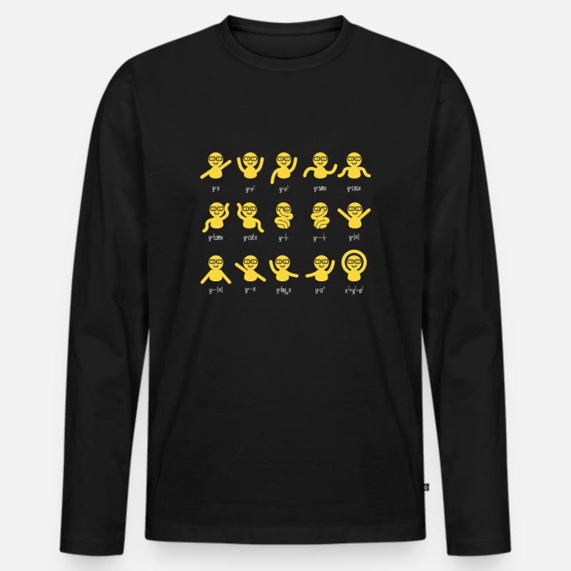 Mathematik Mathematiker Mathelehrer Funktionen - Männer Premium Bio Langarmshirt - Schwarz