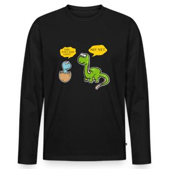 Athéisme Science athée Science des dinosaures - T-shirt manches longues Premium bio Homme - noir - Devant - Nico (187cm)