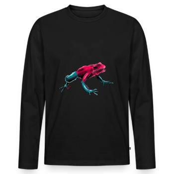Poisonous Frog Poison Frog Poison Dart Frog Zoo - Men's Premium Organic Long Sleeve Shirt - black - Front - Nico (187cm)