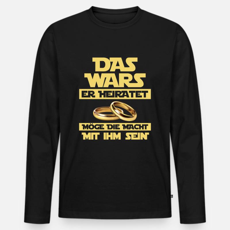 JGA Junggesellenabschied Polterabend Das Wars - Männer Premium Bio Langarmshirt - Schwarz