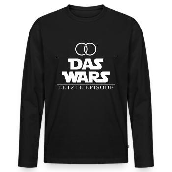 JGA Junggesellenabschied Polterabend Das Wars - Männer Premium Bio Langarmshirt - Schwarz - Vorne - Nico (187cm)