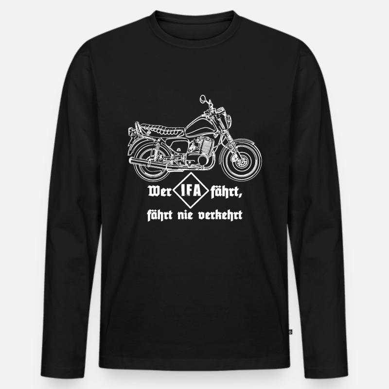 MZ ETZ 251 - Männer Premium Bio Langarmshirt - Schwarz
