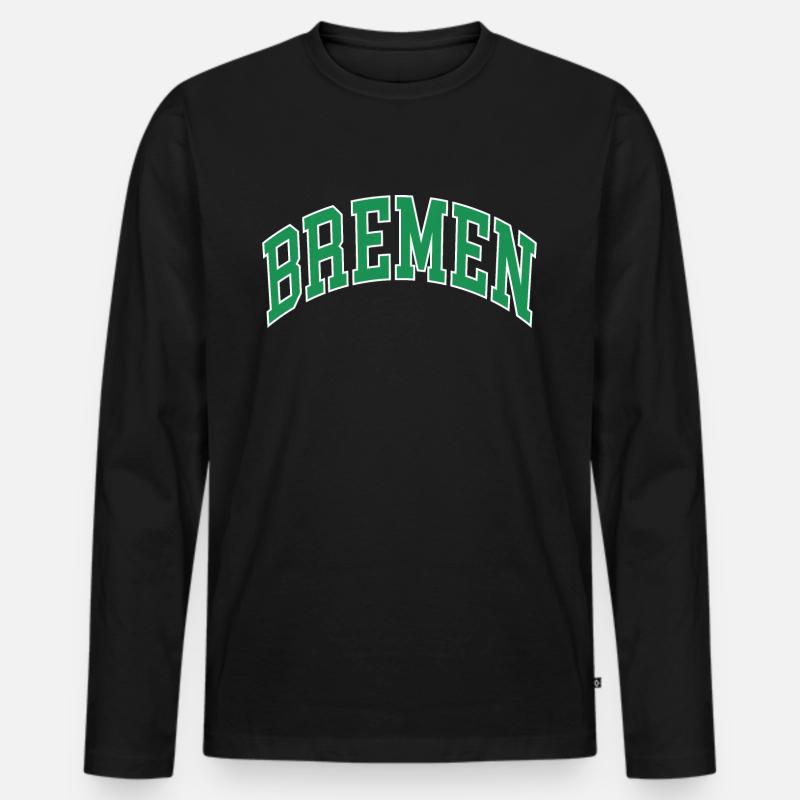 Bremen - Männer Premium Bio Langarmshirt - Schwarz