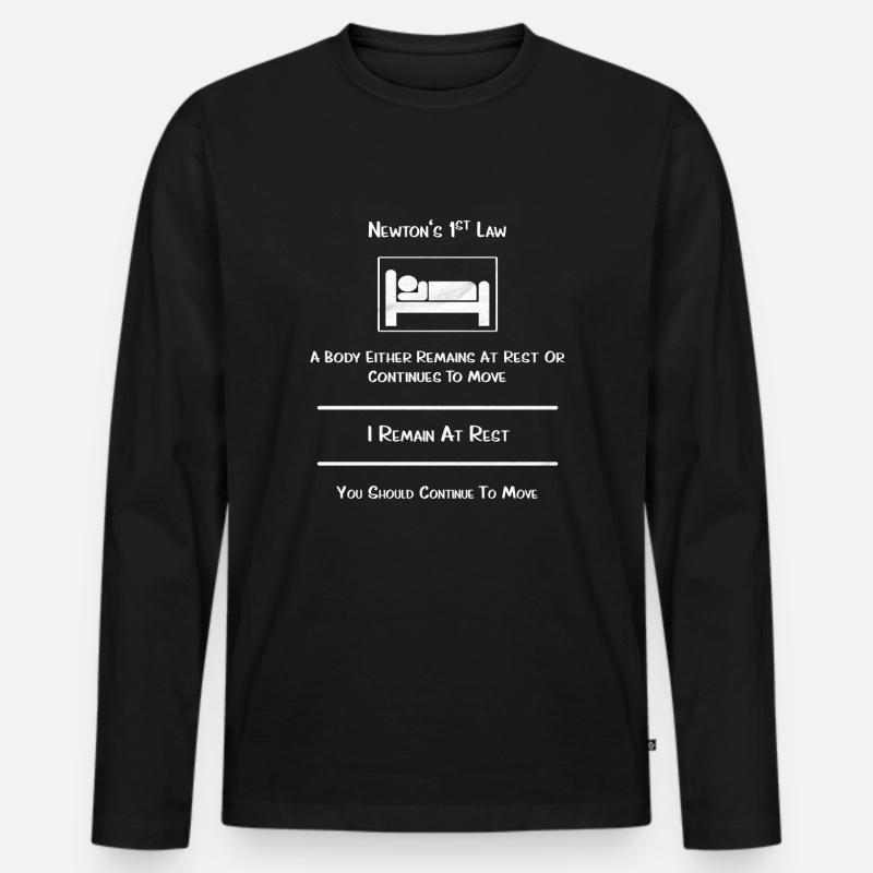 Newton's Gesetz, oder so ähnlich.. - Männer Premium Bio Langarmshirt - Schwarz