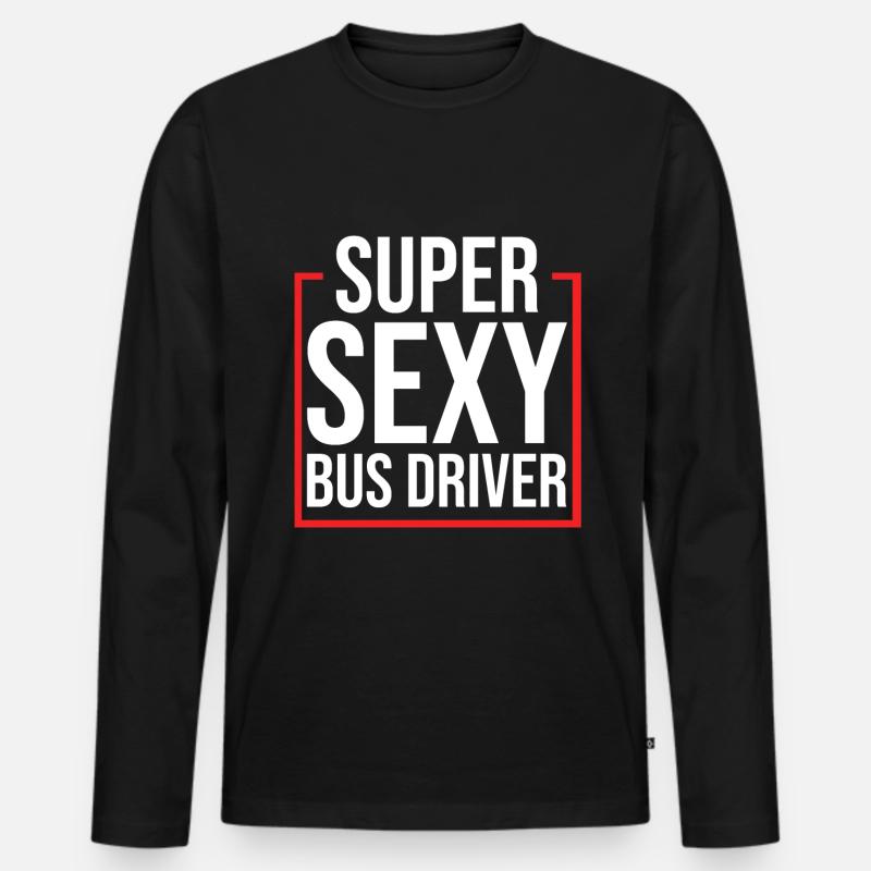 Busfahrer ÖPNV Beruf Leidenschaft Geschenkidee - Männer Premium Bio Langarmshirt - Schwarz