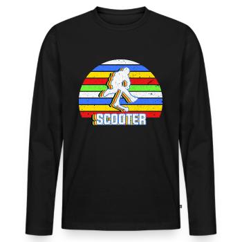 freestyle scooter - Men's Premium Organic Long Sleeve Shirt - black - Front - Nico (187cm)