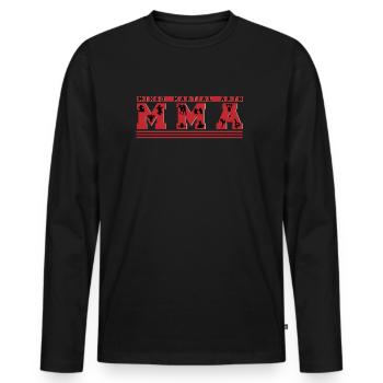 Mixed Marcial Arts - MMA T-Shirt - T-shirt manches longues Premium bio Homme - noir - Devant - Nico (187cm)