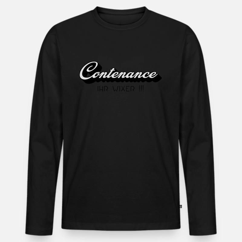 Contenance - Männer Premium Bio Langarmshirt - Schwarz