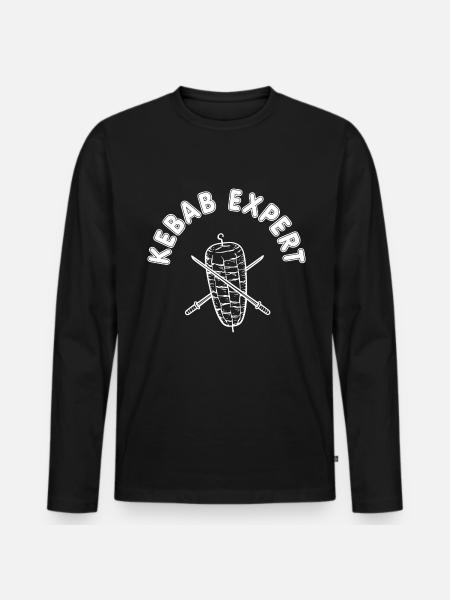 Kebab Expert Kebab Grill - Men's Premium Organic Long Sleeve Shirt - black
