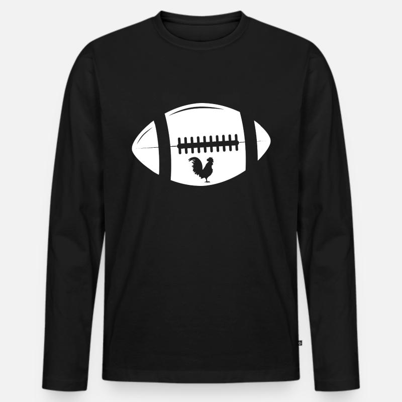 Rugby - Männer Premium Bio Langarmshirt - Schwarz