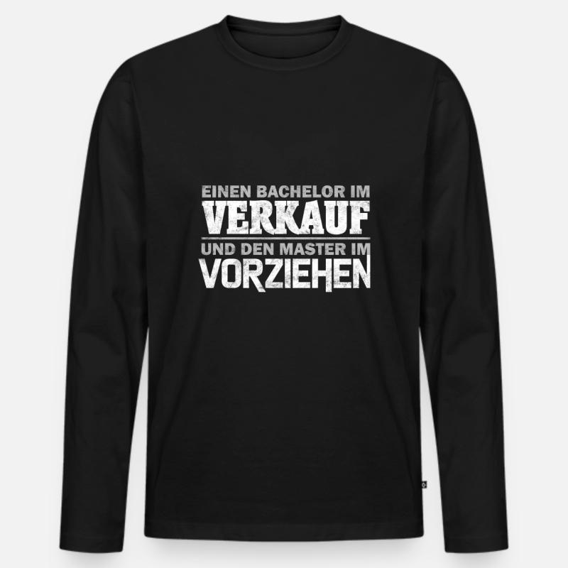 Bachelor Verkauf - Männer Premium Bio Langarmshirt - Schwarz